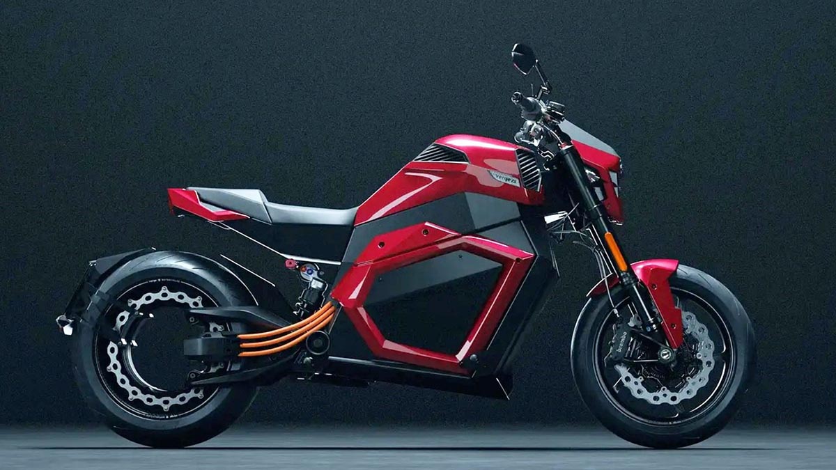 Verge TS Pro moto électrique batterie état solide 139 ch sportive recharge 5 minutes